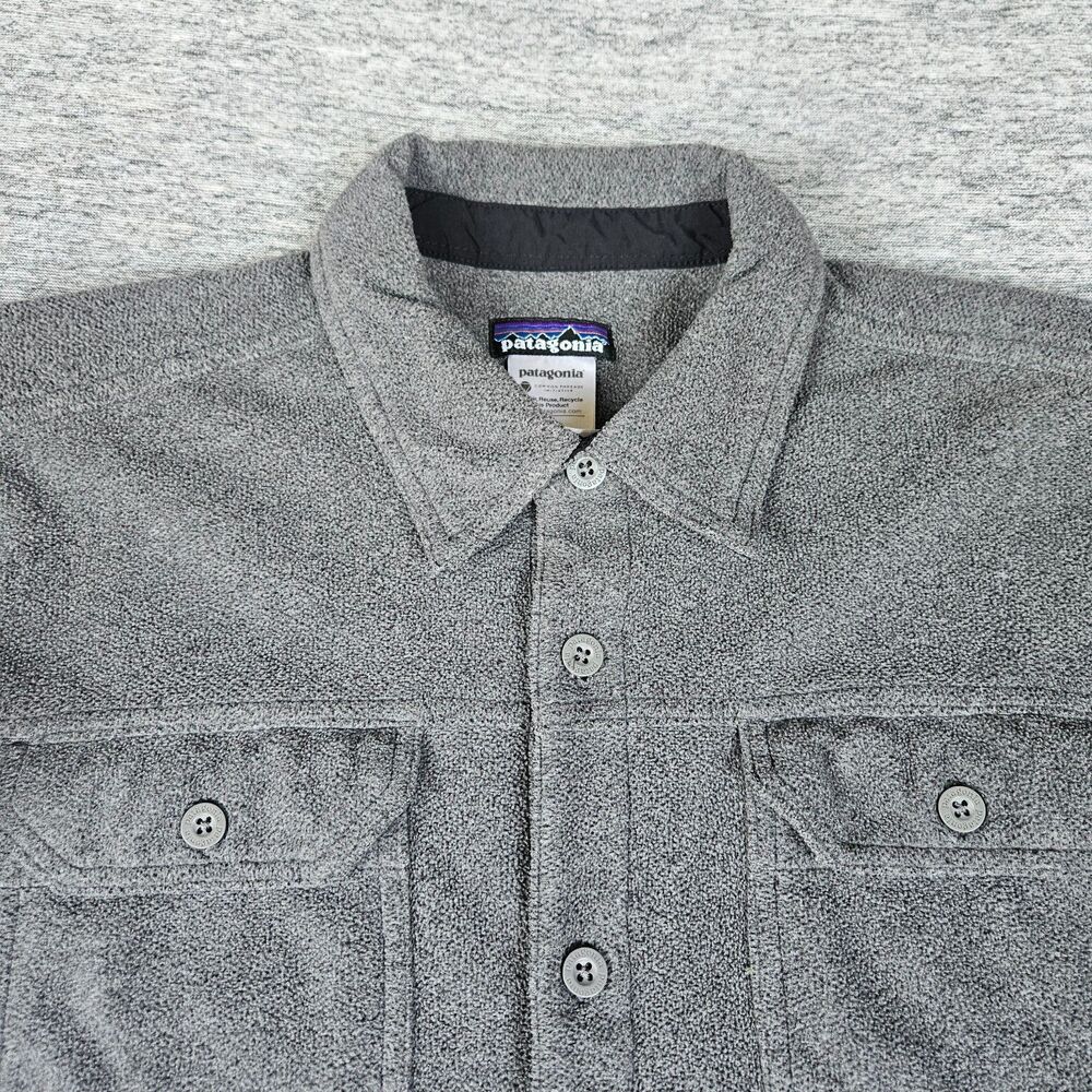 Patagonia Fjord Flannel Forge Gray Button Up Shirt Men’s Medium Better Sweater